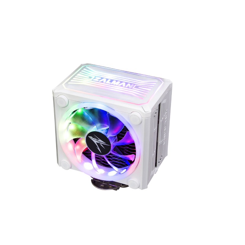 ZALMAN CNPS16X WHITE REAL RGB LED CPU COOLER WITH 4D PATENTED CORRUGATED FIN DESIGN