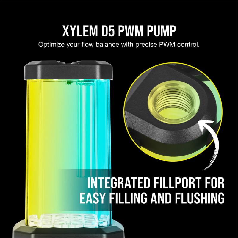 CORSAIR HYDRO X SERIES XD5 RGB PUMP/RESERVOIR COMBO BLACK *ปั้มน้ำสำหรับชุดน้ำเปิด