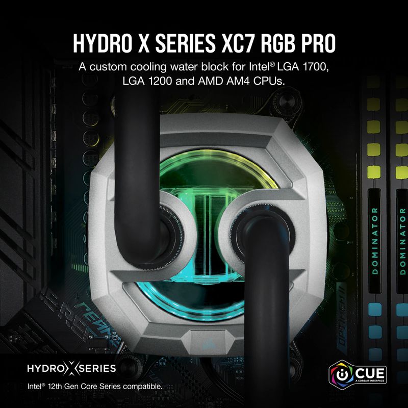 CORSAIR XC7 RGB PRO CPU WATER BLOCK (1700/1200/AM4) SILVER *บล๊อกชุดน้ำเปิด