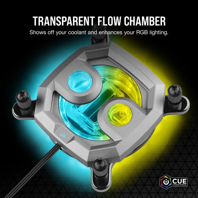 CORSAIR XC7 RGB PRO CPU WATER BLOCK (1700/1200/AM4) SILVER *บล๊อกชุดน้ำเปิด