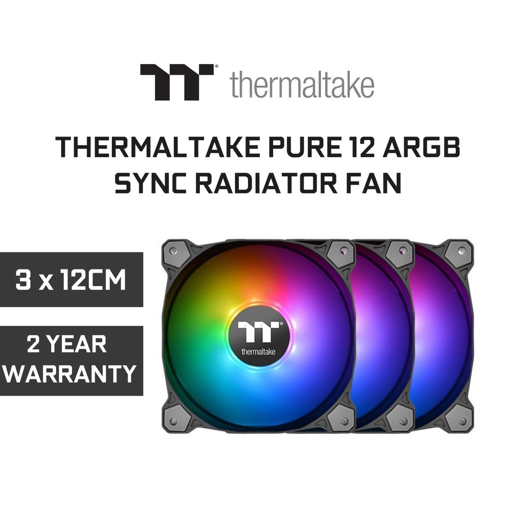 THERMALTAKE PURE 12 ARGB SYNC FANx3 (CL-F079-PL12SW-A)