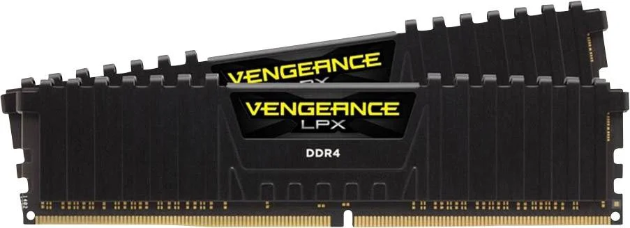 RAM DDR4(2666) 16GB (8GBX2) CORSAIR VENGEANCE LPX BLACK (CMK16GX4M2A2666C16)