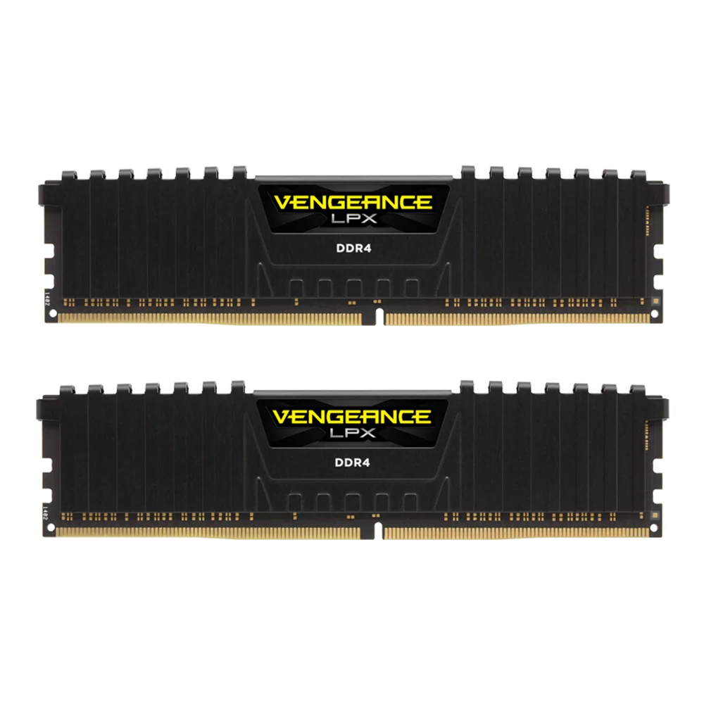 RAM DDR4(2666) 16GB (8GBX2) CORSAIR VENGEANCE LPX BLACK (CMK16GX4M2A2666C16)