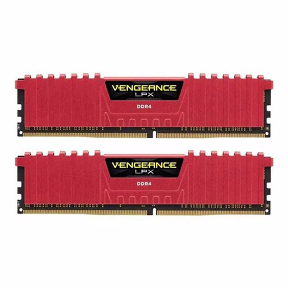 RAM DDR4(2666) 16GB (8GBX2) CORSAIR VENGEANCE LPX RED (CMK16GX4M2A2666C16R)