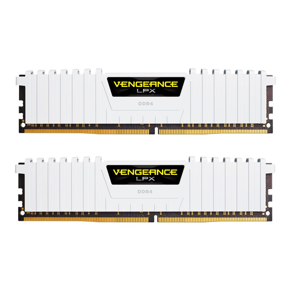32GB (16GBx2) DDR4 3200MHz RAM (หน่วยความจำ) CORSAIR VENGEANCE LPX (WHITE) (CMK32GX4M2E3200C16W)