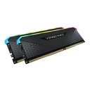 DDR4(3200)64GB (32GBX2) Corsair (Vengeance RGB RS Black/CMG64GX4M2E3200C16)