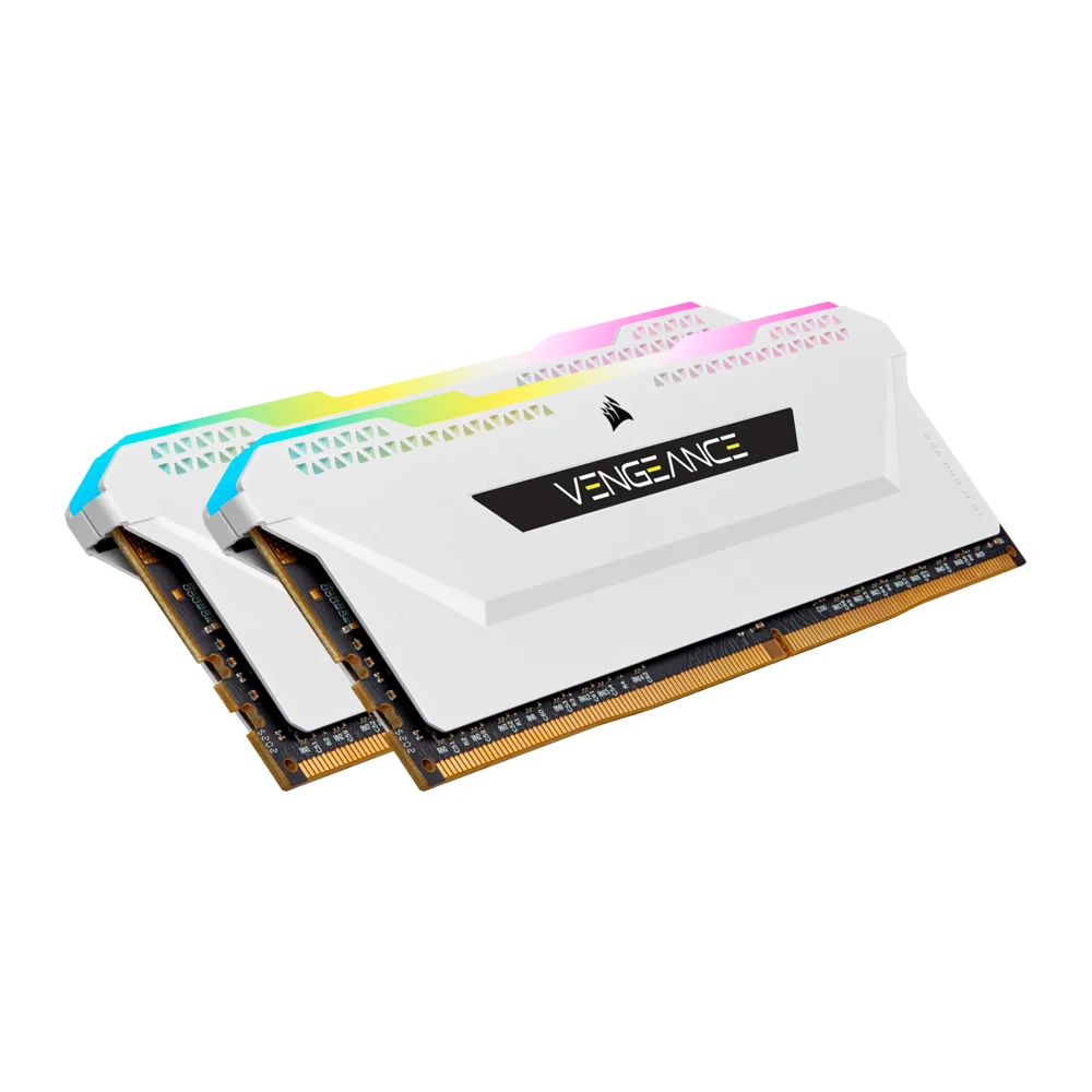 16GB (8GBx2) DDR4 3600MHz RAM (หน่วยความจำ) CORSAIR VENGEANCE RGB PRO SL (WHITE) (CMH16GX4M2D3600C18W)
