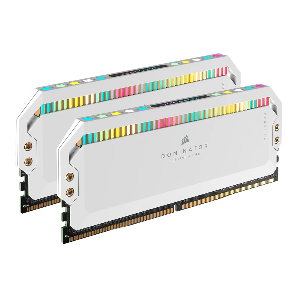 RAM DDR5 32GB (16GBX2) CORSAIR DOMINATOR PLATINUM WHITE RGB (CMT32GX5M2X6200C36W)