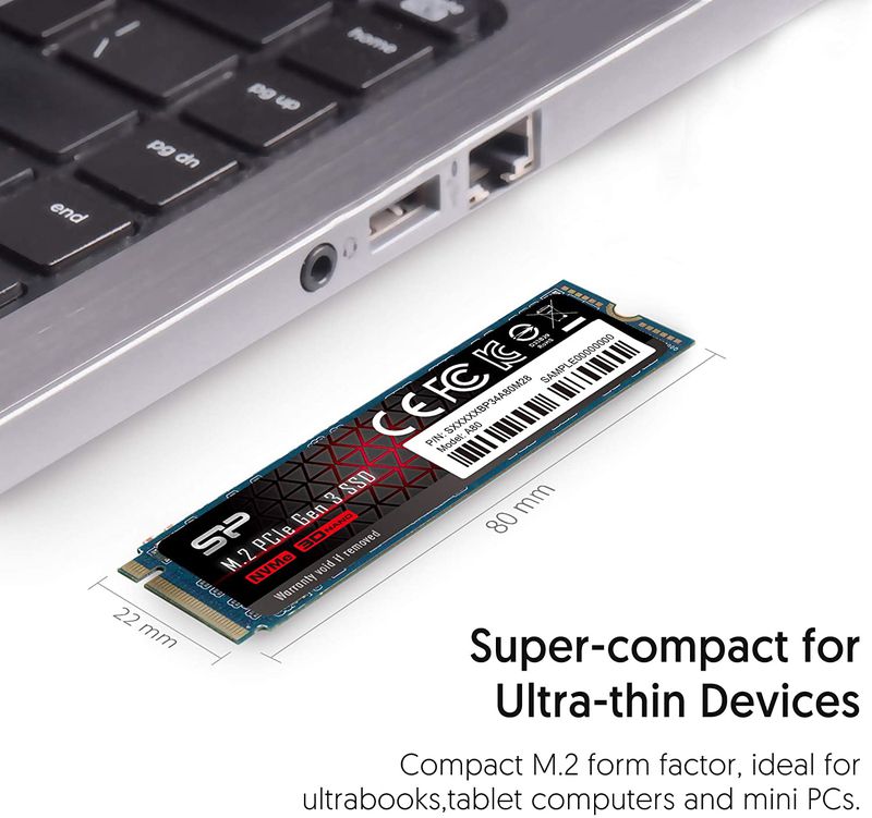 SILICON POWER SSD A80 1TB M.2 2280 PCIE : SP001TBP34A80M28