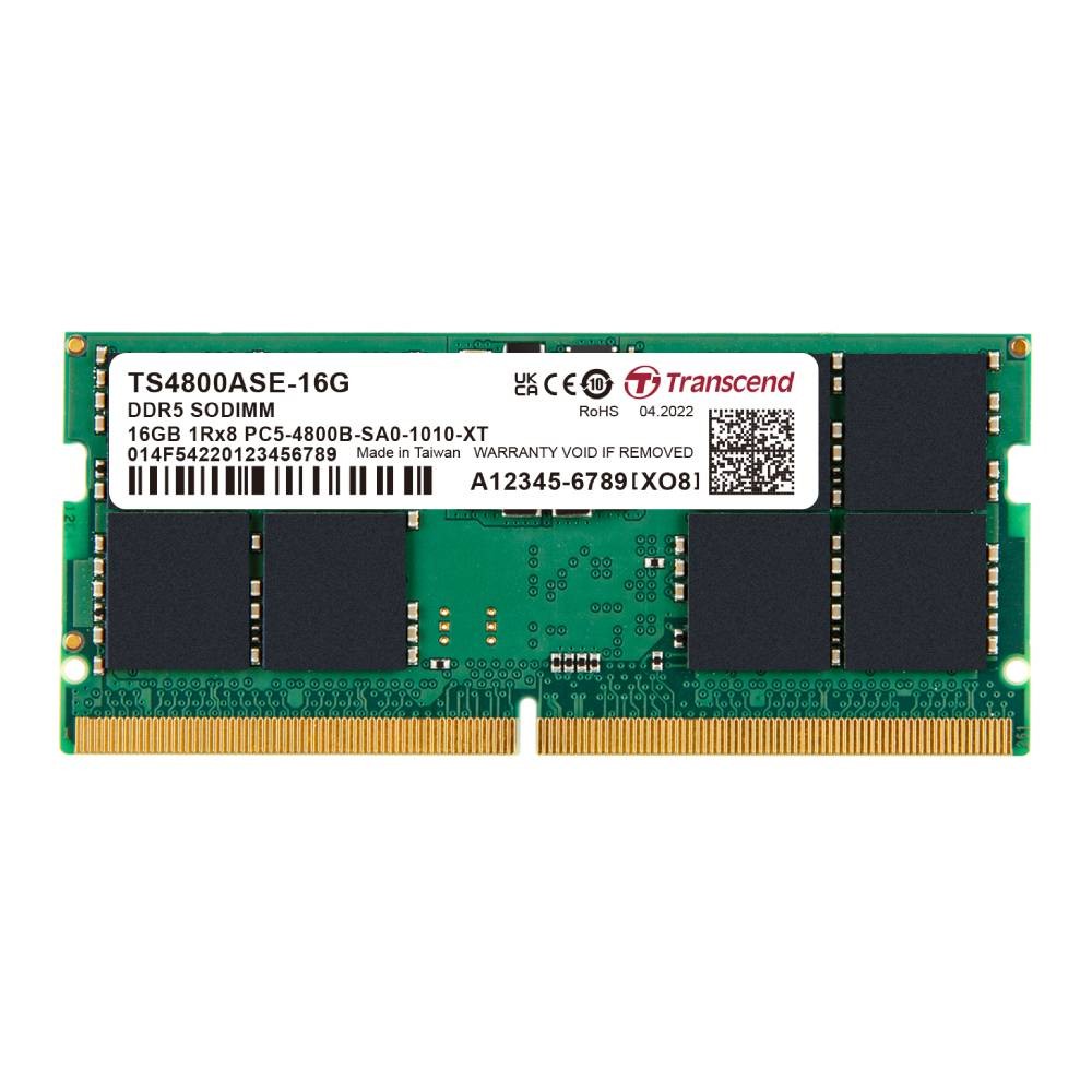TRANSCEND 16GB JM DDR5 4800 SO-DIMM 1Rx8 1.1V
