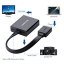 อุปกรณ์แปลงสัญญาณ HDMI To VGA+Micro USB