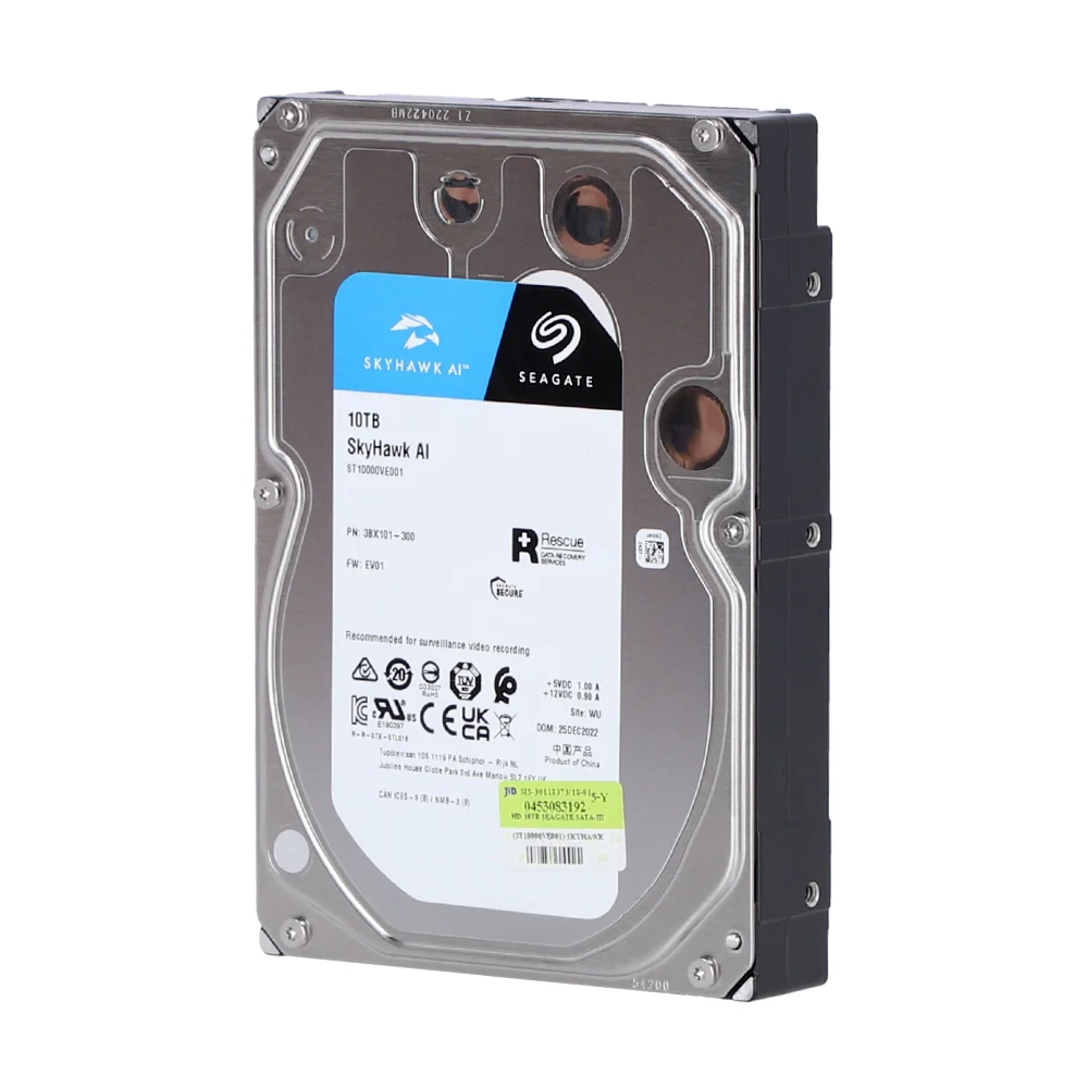 SEAGATE SKYHAWK AI 10TB SURVEILLANCE HDD 7200RPM CACHE 256MB SATA