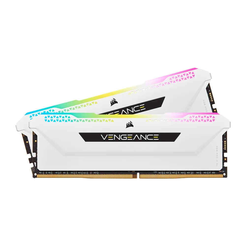 16GB (8GBx2) DDR4 3600MHz RAM (หน่วยความจำ) CORSAIR VENGEANCE RGB PRO SL (WHITE) (CMH16GX4M2D3600C18W)