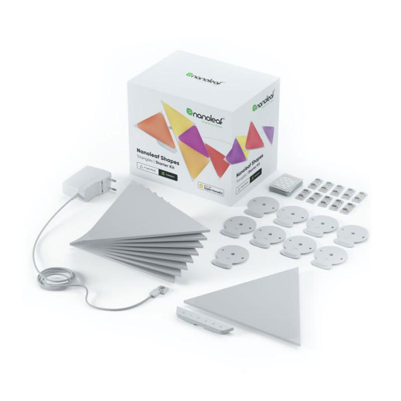 NANOLEAF SHAPES TRIANGLES STARTER KIT [9 LIGHT PANELS] : NL47-0002TW-9PK