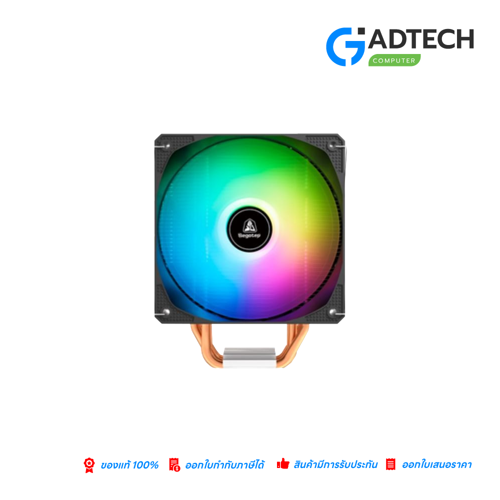 SEGOTEP CPU AIR COOLER (ระบบระบายความร้อนด้วยอากาศ) LUMOS G6 (BLACK) ARGB SYNC - 120MM 6 HEAT PIPE