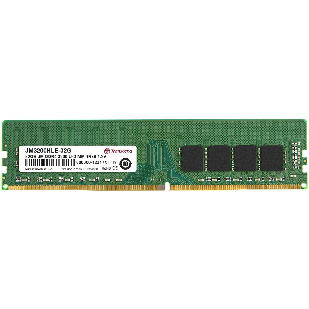 Transcend Information UDIMM with manufacturer reference JM3200HLE-32G
