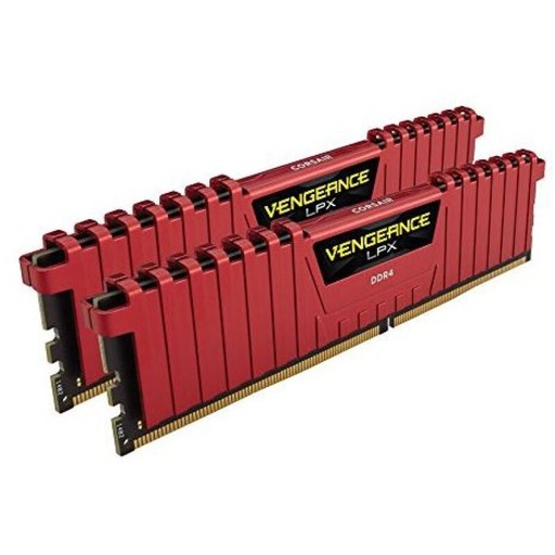 [GAD-4755] RAM DDR4(2666) 16GB (8GBX2) CORSAIR VENGEANCE LPX RED (CMK16GX4M2A2666C16R)