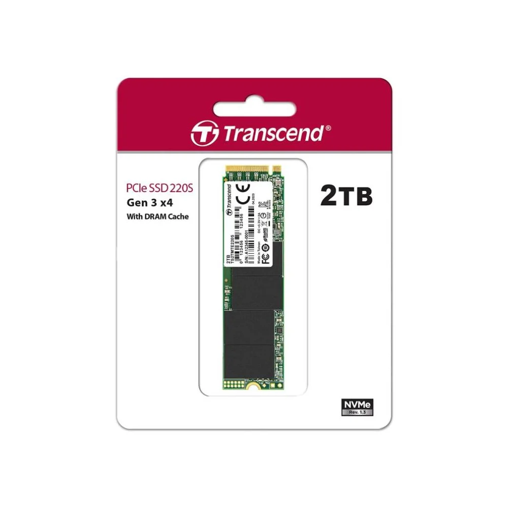 [GAD-3818] Transcend 2TB 220S PCIe Gen3 x4 NVMe M.2 SSD