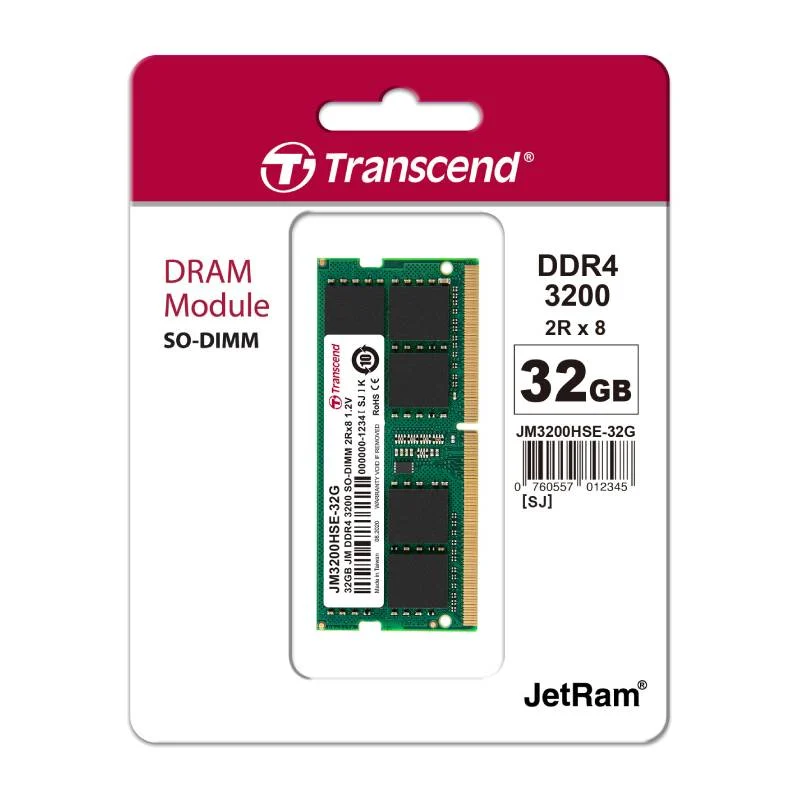 [GAD-3841] Transcend Ram Notebook DDR4 32GB/3200MHz.